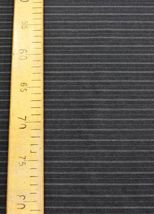 Костюмна італійська вовняна натуральна тканина смужка  сірого кольору g 602 фото