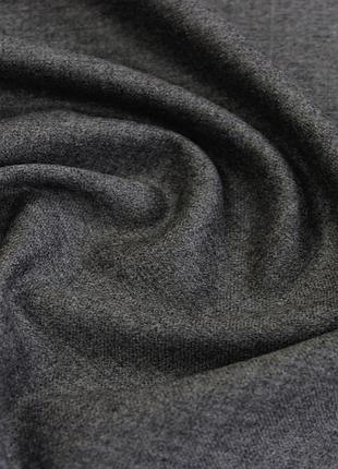 Костюмная итальянская шерстяная натуральная ткань серого цвета однотонная g 440