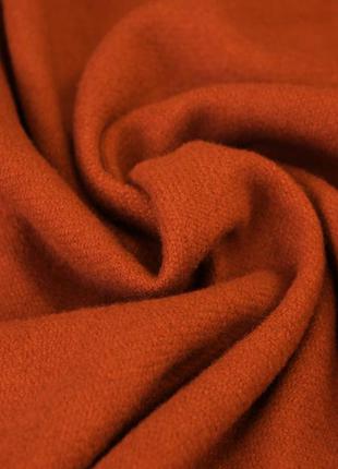 Пальтова тканина італійська вовняна натуральна помаранчева однотонна dok 102 фото
