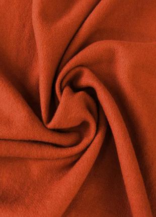 Пальтова тканина італійська вовняна натуральна помаранчева однотонна dok 103 фото