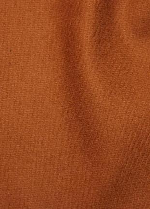 Пальтова італійська вовняна натуральна однотонна тканина коричневого кольору mi 723 фото