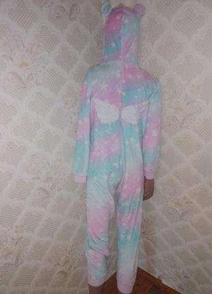 Теплий кигуруми єдиноріг піжама для стрункої дівчини або підлітка домашній костюм аликорн5 фото