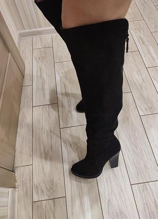 Ботфорти осінні! натуральна замша