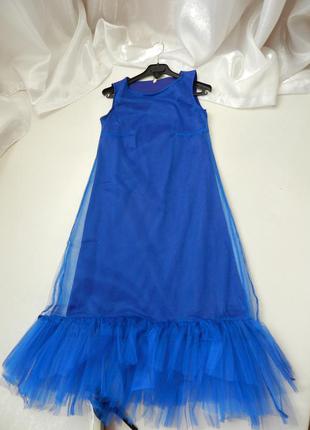 Сукня фатин сітка пишні волани рюші5 фото