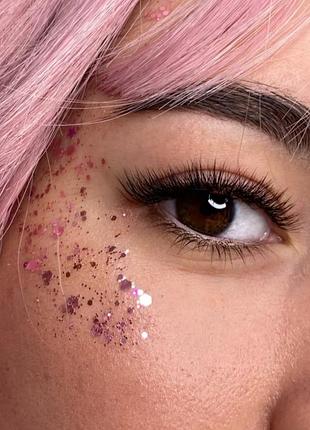 Блёстки цветные глиттер глітер для тела волос губ глаз лица