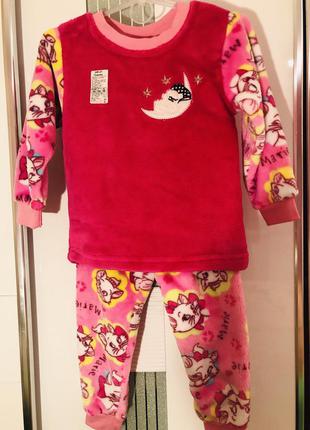 Тёплый комплект  пижама + штаны  рост  98см