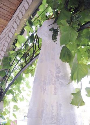 Нежное свадебное платье а-силуэт!1 фото