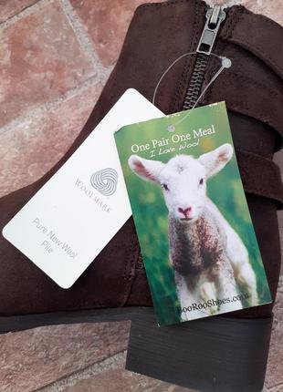 Черевики зимові, із сша, натуральна замша, всередині натуральна овеча шерсть, нові5 фото