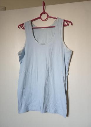 Світло-блакитна майка великого розміру
