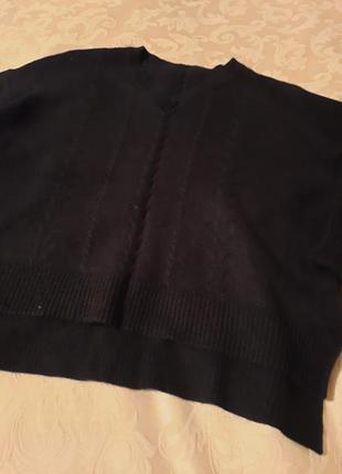 Кашемировый итальянский свободный свитер в косы3 фото