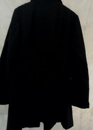 Классическое черное пальто, размер 142 фото