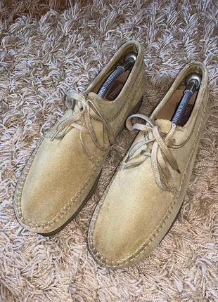 Туфлі clarks wallabee замшеві оригінал6 фото