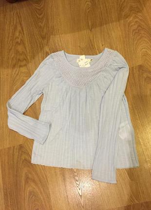 Реглан блузка с кружевом