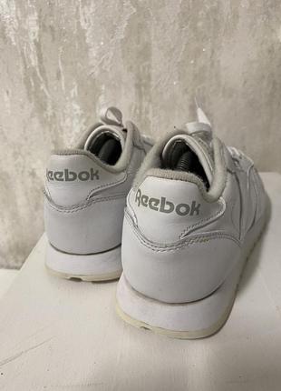 Кроссовки reebok cl lthr 2232 38.5 (8) 25 см int-white5 фото