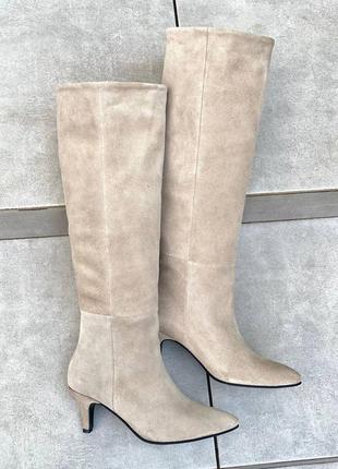 Жіночі замшеві чоботи