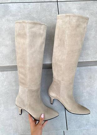 Жіночі замшеві чоботи