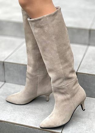 Жіночі замшеві чоботи