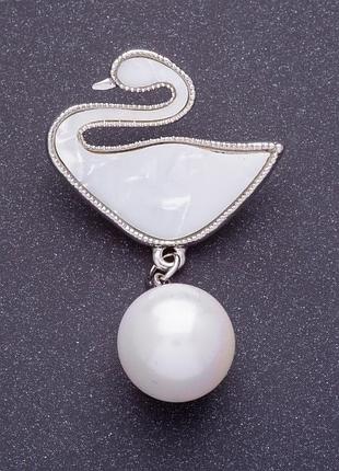 Брошка "лебідь"