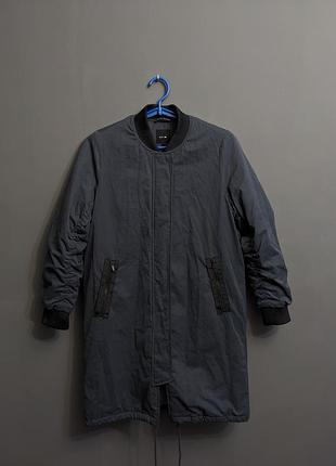 Довгий демісезонний бомбер парку куртка ugiz