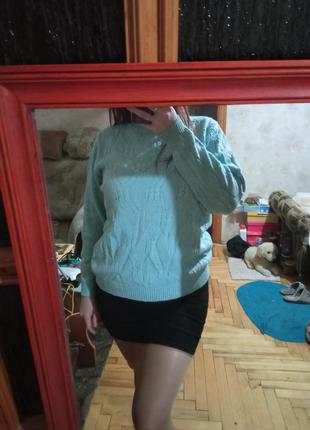 Свитер мятного цвета, размер л