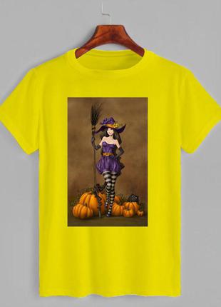 Футболка с принтом happy halloween
