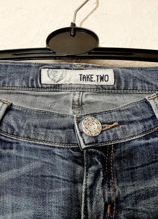 Take two стильные брендовые синие  джинсы женские стрейч котон size 286 фото