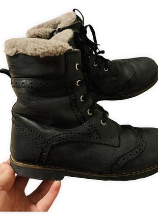 Ортопедические зимние ботинки, кожаные зимние сапоги1 фото