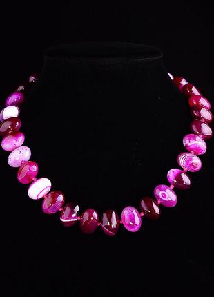 Шикарные богатые бусы для ценителей - камень натуральный агат