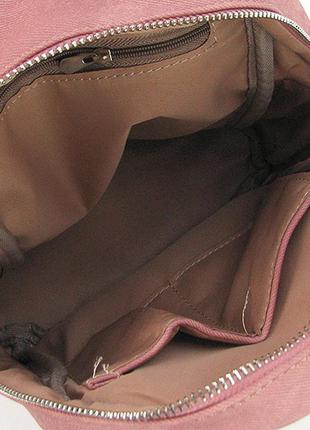 Рюкзак - сумка мала кожзам молодіжна рожева5 фото