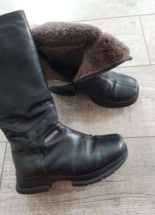 Bartek зимние кожаные высокие сапоги на овчине сапоги на цигейке черевики чоботи шкiрянi на девочку р.33 - 341 фото
