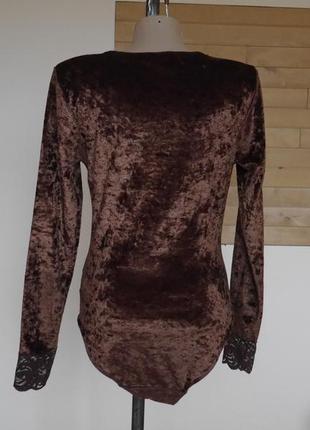 Боді-блузка-комбідрес 36-38 євро розмір коричнева2 фото