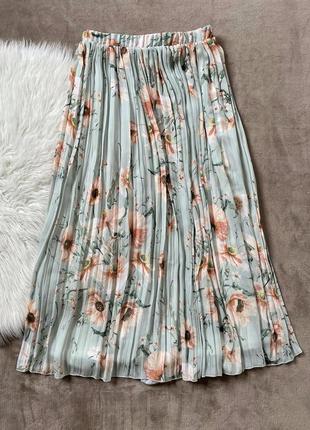 Женская красивая длинная плиссированная юбка плиссе h&m1 фото