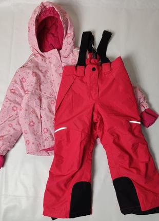 Зимний комплект на девочку лыжная куртка и штаны комбинезон lupilu crivit