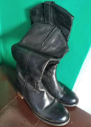 Кожаные сапоги