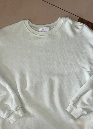 Светрик zara мятного кольору xs/s
