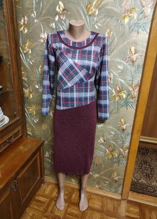 Суворе, офісне теплу сукню, імітація костюма👗 52-54р, 58-60р
