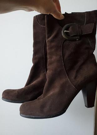 Чоботи, півчобітки, натуральна замша оригінал