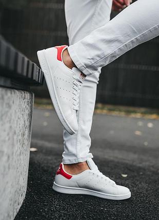 Кросівки stan smith white/red кроссовки 8