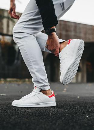 Кросівки stan smith white/red кроссовки 7