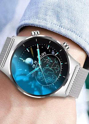 Смарт-годинник smart watch чоловічі металеві срібні