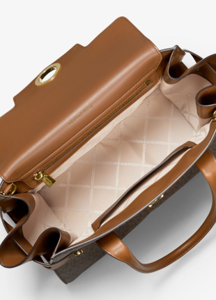 Сумка-портфель carmen с большим логотипом и кожаным ремнем michael kors4 фото