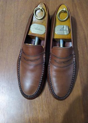 Мужские кожаные туфли пенни лоферы мокасины италия1 фото