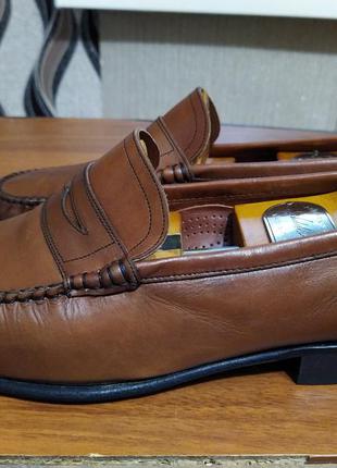 Мужские кожаные туфли пенни лоферы мокасины италия2 фото