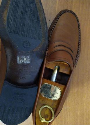 Мужские кожаные туфли пенни лоферы мокасины италия4 фото
