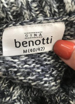 Тёплый меланжевый свитер с хомутом gina benotti10 фото