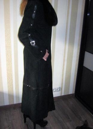 Дублянка натуральна довга класична чорна s м