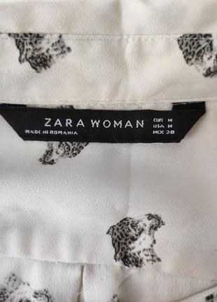 Оригинальная рубашка zara в принт  головы тигра размер s3 фото