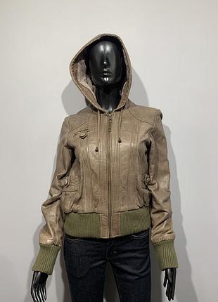 Кожаная куртка river island размер s/m