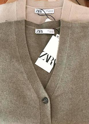 Кофта свитер кардиган кашемировый zara оверсайз кашемір 100%5 фото
