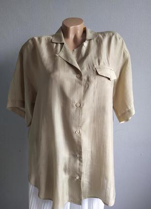 Базовая блуза из 100% шелка, оверсайз3 фото